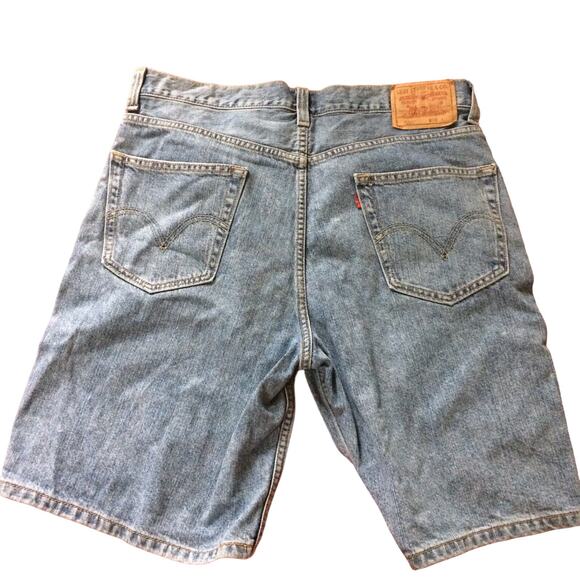 LEVI's Men's Size 36 550 Jean Shorts Relaxed Fit Blue Denim 100% Cotton - Picture 2 of 7